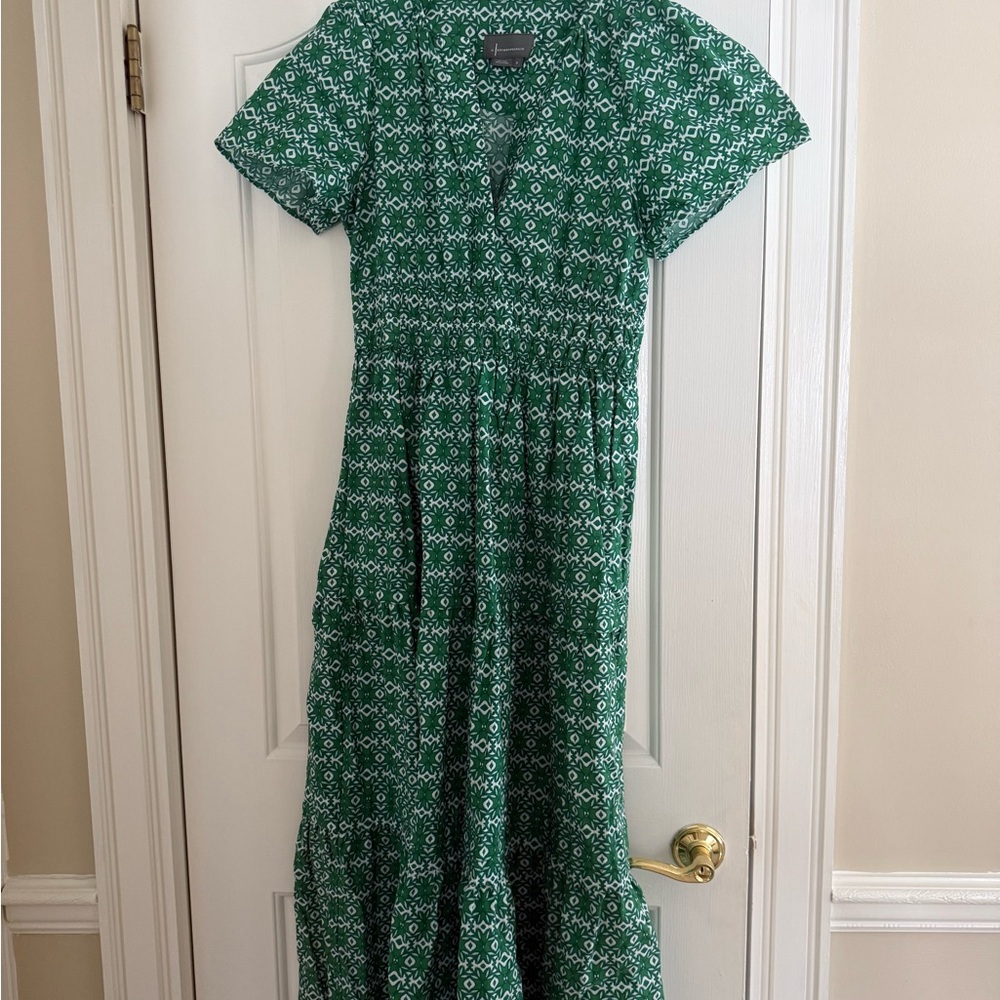 Green Anthropologie Somerset Patterned Women's Dress